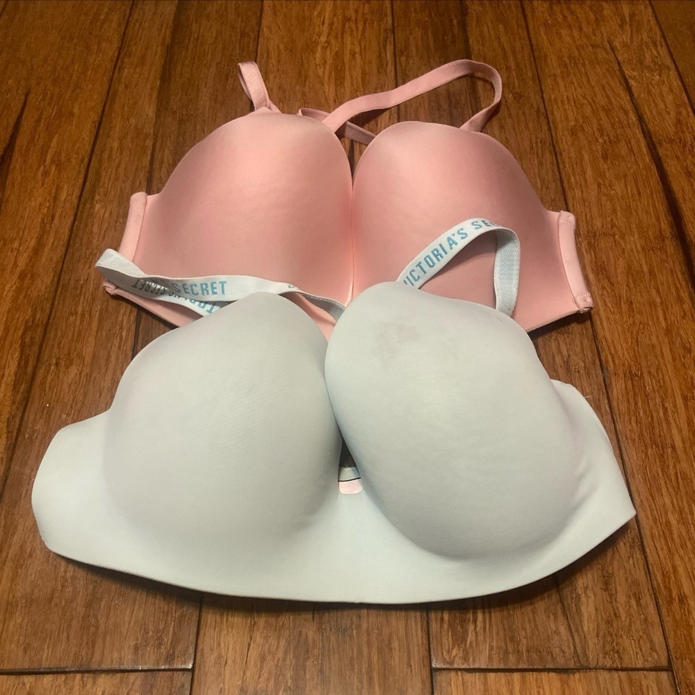 Victoria's Secret Bra Pink - Size 36DD Lightly Padded  Pink & Blue Mutli-way Lot